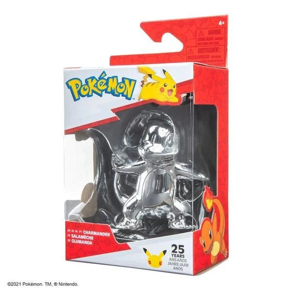 Pokemon 25th Celebration 3 Silver Figure Charmander 1 Pokemon 25th Celebration 3 Silver Figure Charmander