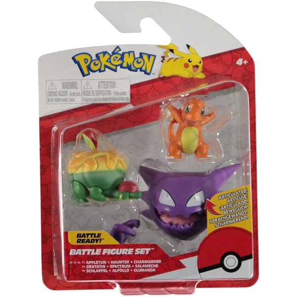 Pokemon Battle Figure 3 Pack Appletun Haunter Charmander 1 Pokemon Battle Figure 3 Pack Appletun Haunter Charmander