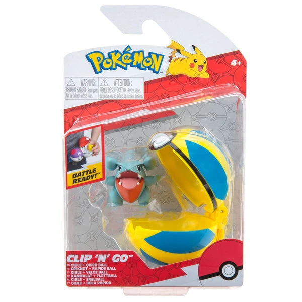 Pokemon Clip 'n' Go Poke Ball & Figure Gible 1 Pokemon Clip 'n' Go Poke Ball & Figure Gible