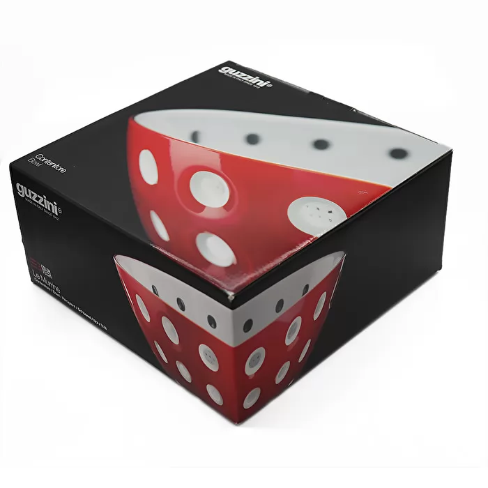 Guzzini Red and White Acrylic Le Murrine Bowl 2 Guzzini Red and White Acrylic Le Murrine Bowl