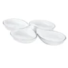 Guzzini Set of 2 White and Clear Acrylic Interlocking Dishes Vintage