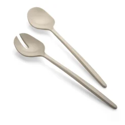 Guzzini Recycled Plastic Tierra Salad Servers in Taupe