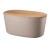 Guzzini Recycled Plastic and Bamboo Tierra Bread Bin in Taupe