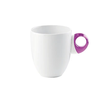 Guzzini Violet and White Acrylic and Porcelain Mug Feeling 1 Guzzini Violet and White Acrylic and Porcelain Mug Feeling