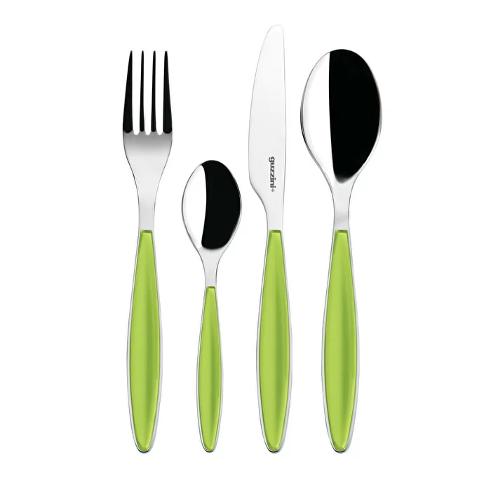 Guzzini 24 Piece Apple Green Feeling Cutlery Set 1 Guzzini 24 Piece Apple Green Feeling Cutlery Set