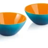 Guzzini Set of 2 Orange and Blue My Fusion Bowl