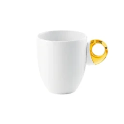 Guzzini Yellow and White Acrylic and Porcelain Mug Feeling