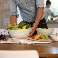 Guzzini Recycled Plastic Tierra XL Bowl in Taupe