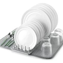 Guzzini Milk White Dry And Safe Dish Drainer With Mat